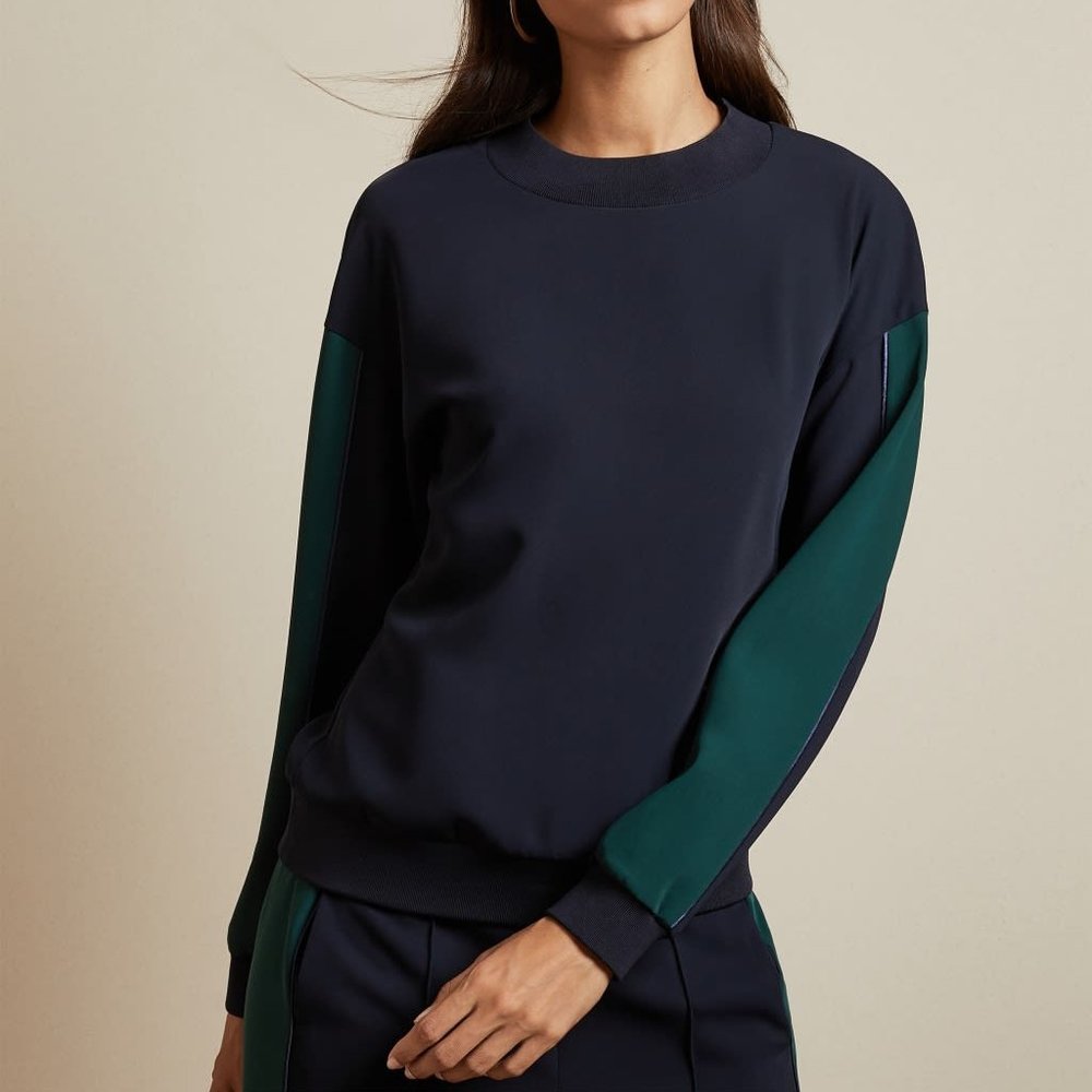 Ted Baker Contrast Tape Sweater Navy